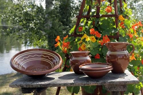 brun keramikserie
